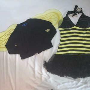 Women’s Bumble bee costume with sparkly wings